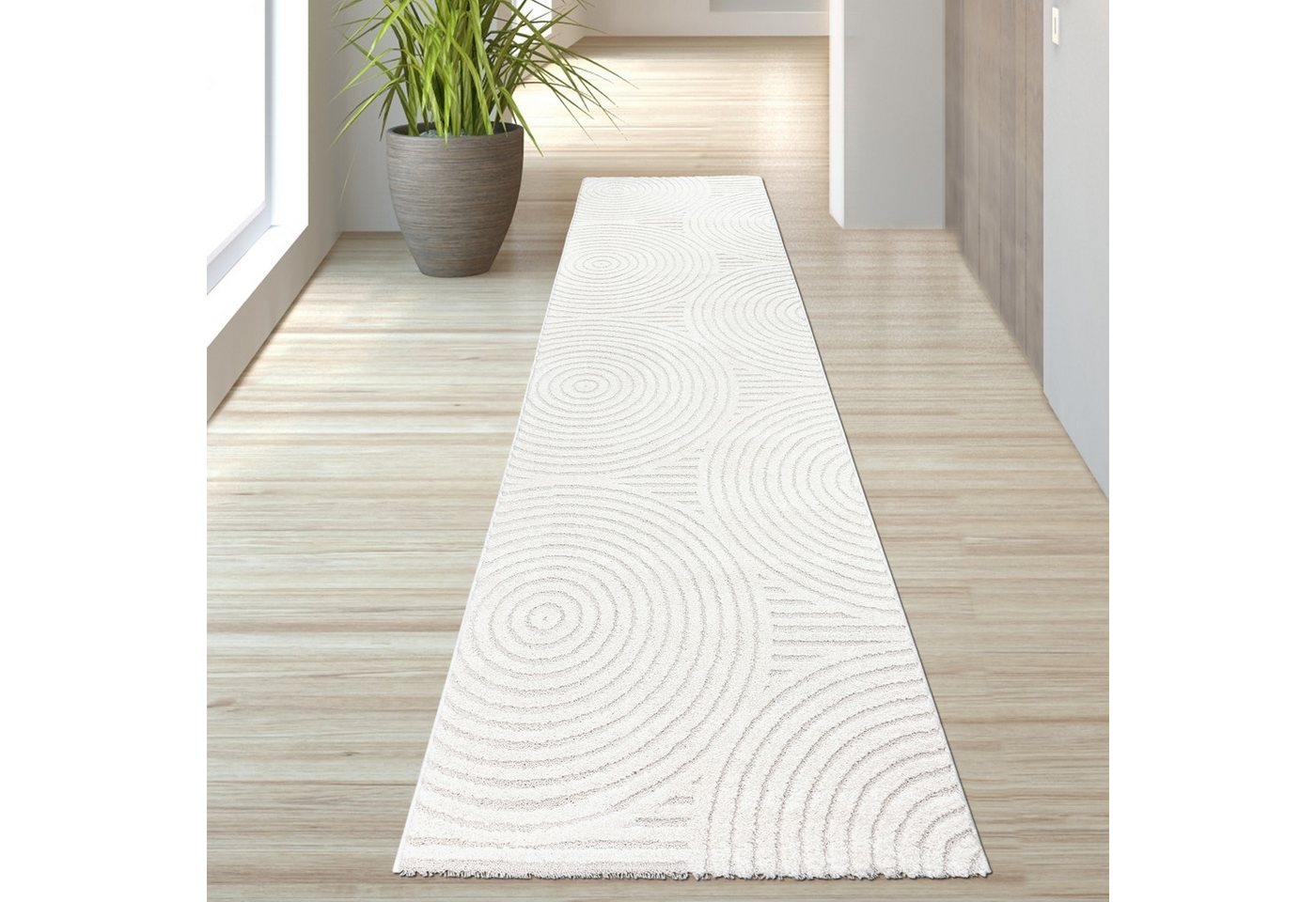TeppichHome24 Teppich Teppich Wohnzimmerteppich 3D-Effekt, rechteckig, Höhe: 14 mm, pflegeleicht, robust, langlebig, hoch-tief-struktur, 3-D Effekt – Bild 2 von 5