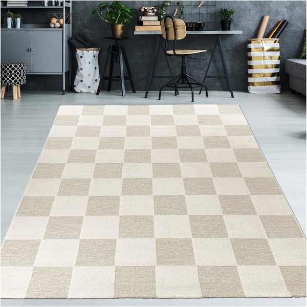 TeppichHome24 Teppich Teppich Wohnzimmerteppich 3D-Effekt, rechteckig, Höhe: 14 mm, pflegeleicht, robust, langlebig, hoch-tief-struktur, 3-D Effekt