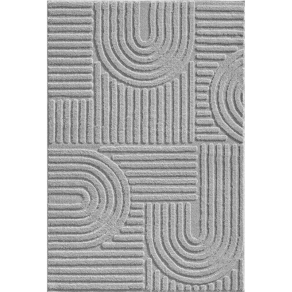 Teppium Teppich Boho-Design, Rund, Höhe: 20 mm, Teppich Wohnzimmer Skandinavisches Boho Teppich Hoch-Tief Effekt