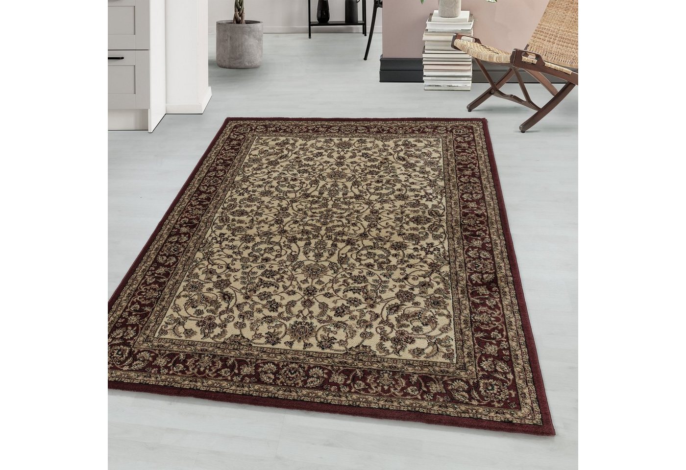 Teppium Teppich Orientalisch Design, Rechteckig, Höhe: 9 mm, Orient Teppich Wohnzimmer Orientalisch Design Kurzflor Pflegeleicht – Bild 2 von 5