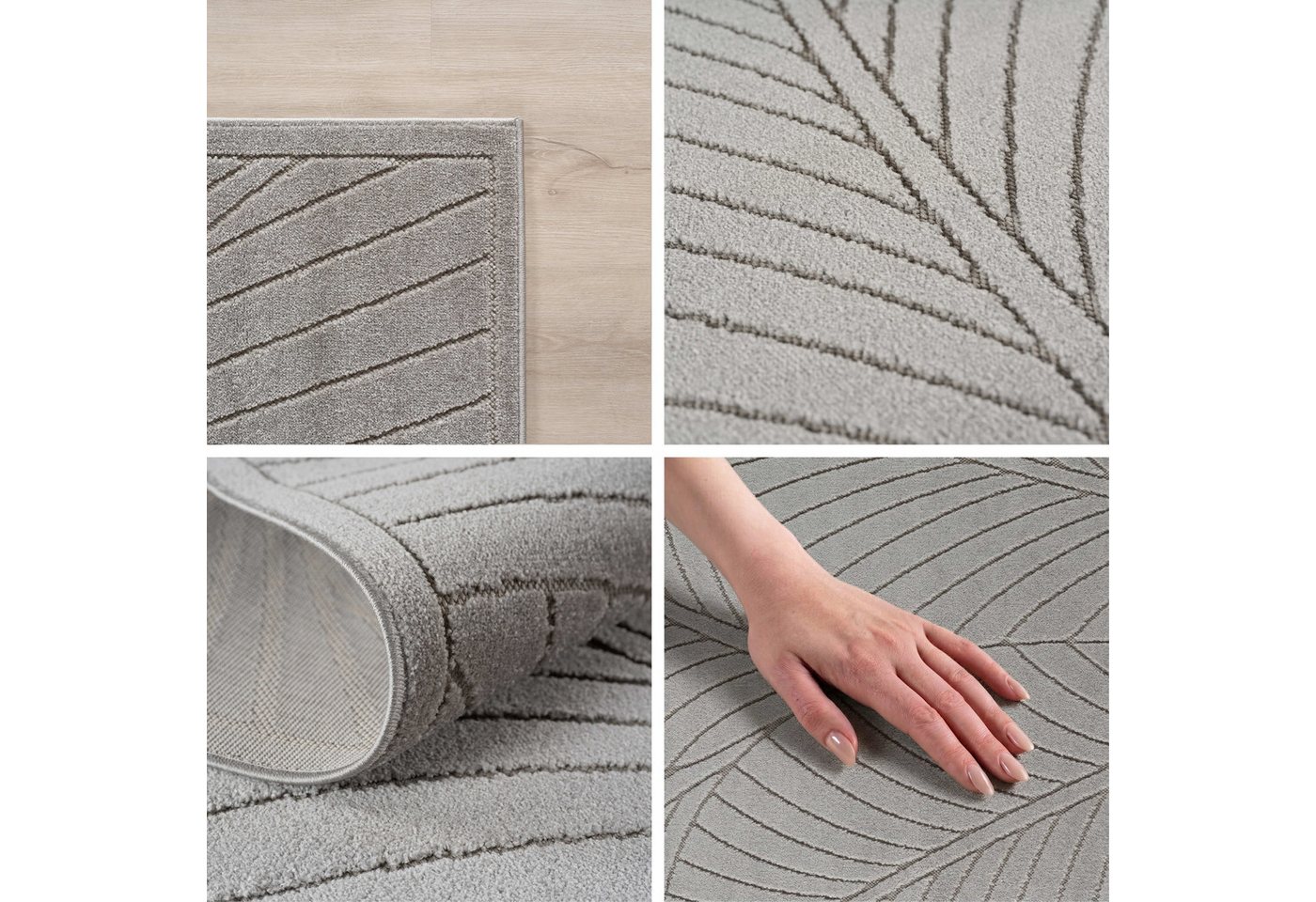 Teppium Teppich Skandinavischer 3D Design, Läufer, Höhe: 5 mm, Indoor Outdoor Teppich Wetterfest 3D Optik Wohnzimmer Küchen Terrasse – Bild 2 von 5
