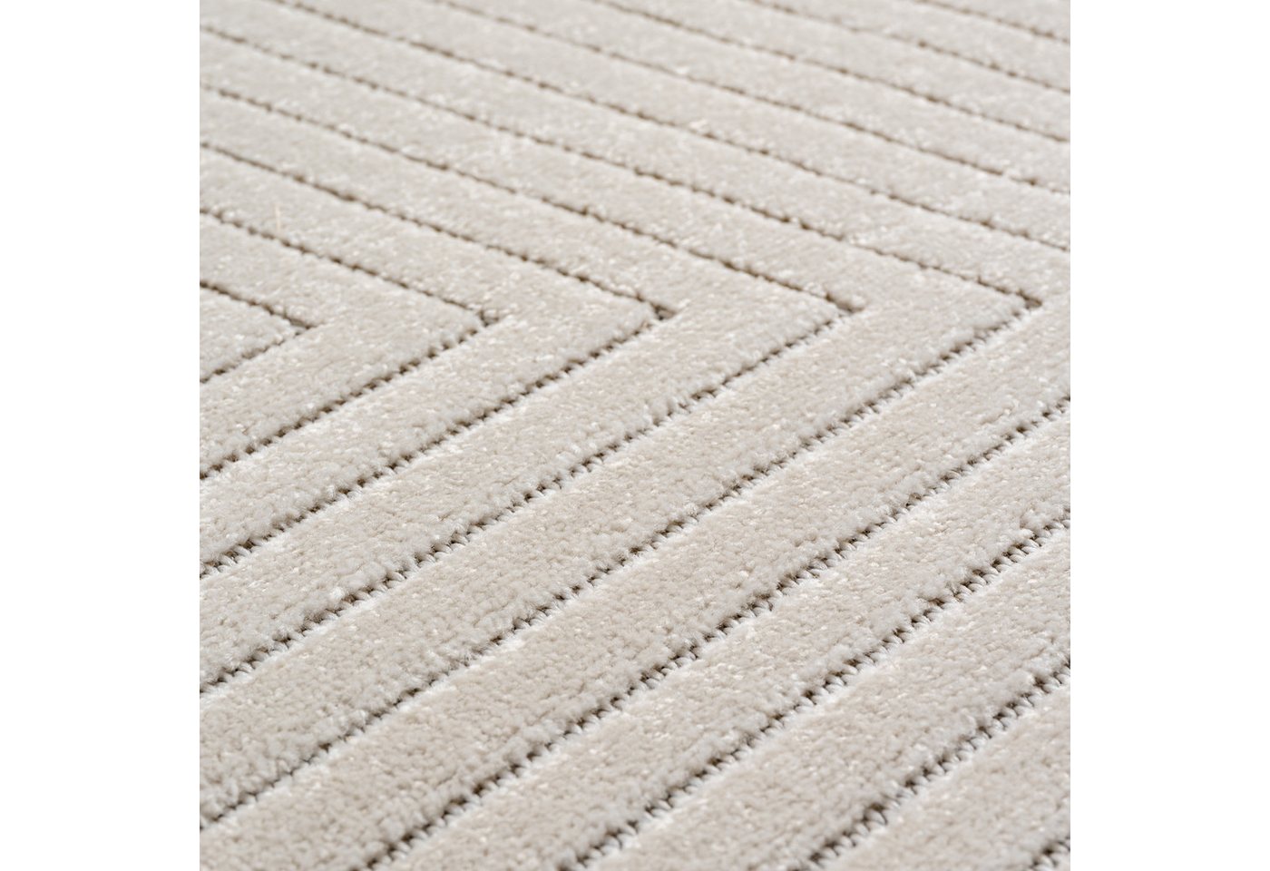 Teppium Teppich Skandinavischer 3D Design, Rund, Höhe: 5 mm, Indoor Outdoor Teppich Wetterfest 3D Optik Wohnzimmer Küchen Terrasse – Bild 5 von 5