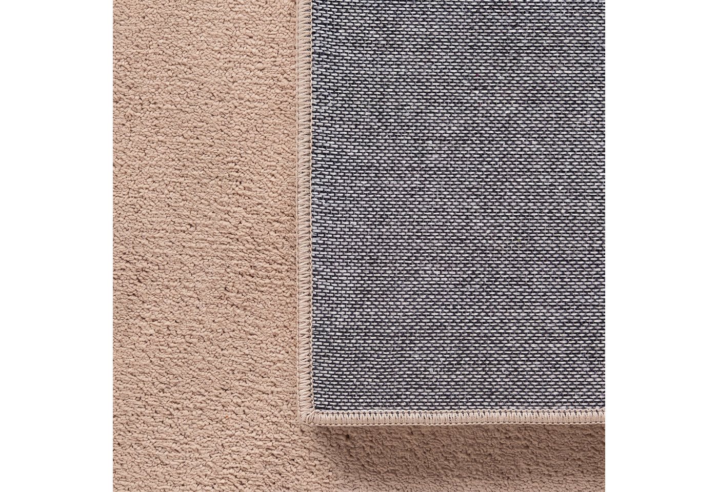 Teppium Teppich Unicolor - Einfarbig, Rechteckig, Höhe: 7 mm, Kurzflor Rund Teppich Anti-Rutsch Rückseite Waschbar Flauschiger – Bild 3 von 5
