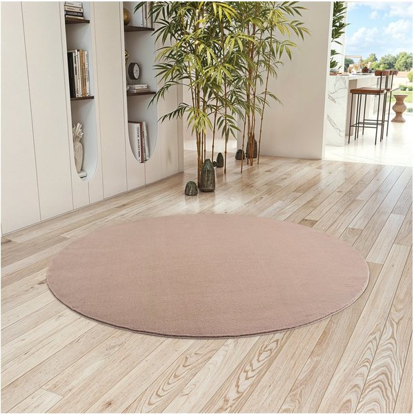 Teppium Teppich Unicolor - Einfarbig, Läufer, Höhe: 11 mm, Kurzflor Teppich Anti-Rutsch Rückseite Waschbar Flauschiger