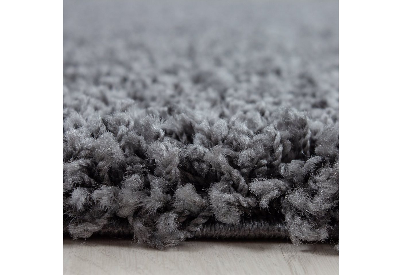 Teppium Teppich Unicolor - Einfarbig, Rechteckig, Höhe: 30 mm, Einfarbig Shaggy Teppich Wohnzimmer Langflor versch. farben und größen – Bild 4 von 5