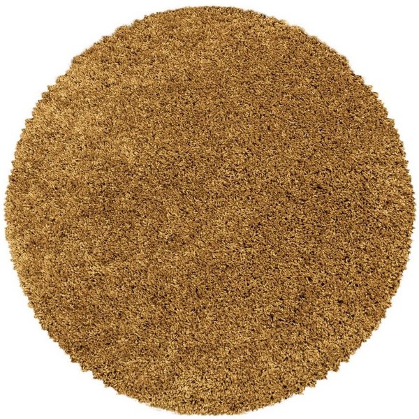 Teppium Teppich Unicolor - Einfarbig, Rund, Höhe: 30 mm, Einfarbig Shaggy Teppich Wohnzimmer Langflor versch. farben und größen