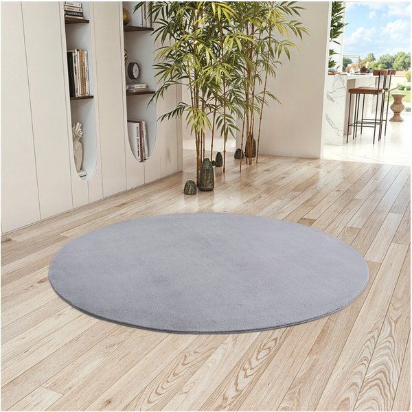 Teppium Teppich Unicolor - Einfarbig, Läufer, Höhe: 11 mm, Kurzflor Teppich Anti-Rutsch Rückseite Waschbar Flauschiger