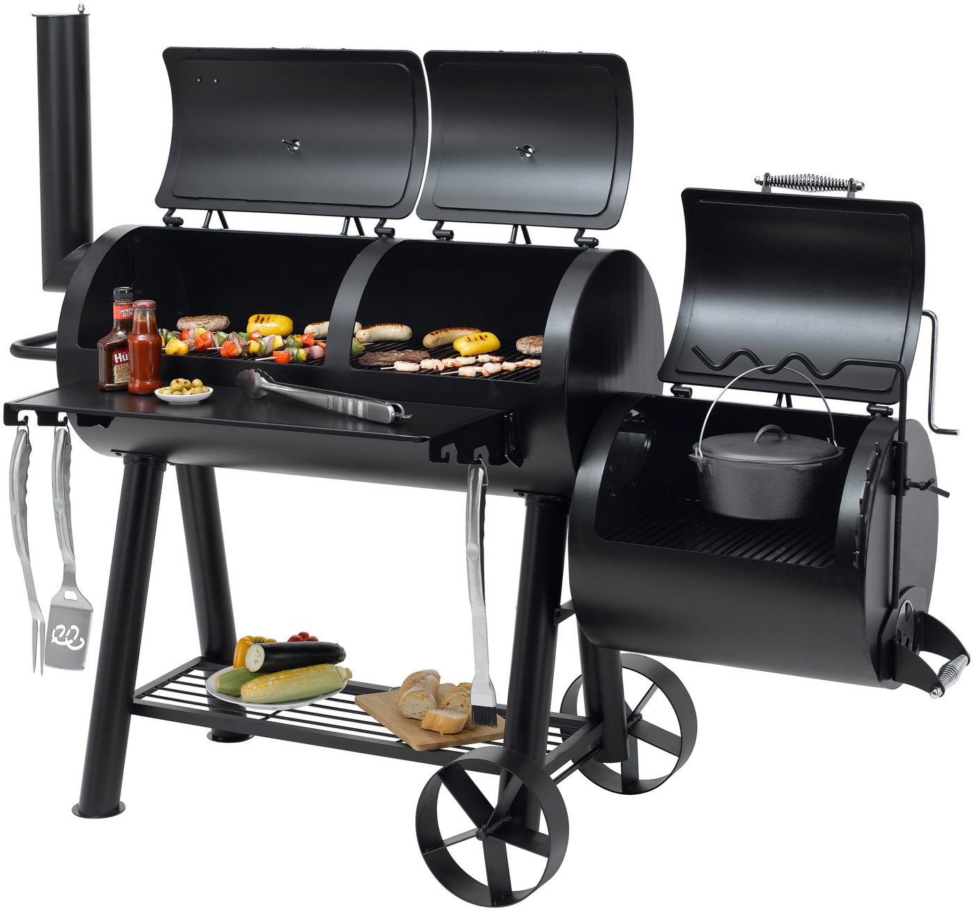 Tepro Smoker Indianapolis, BxTxH: 184x88x153 cm, 155 kg – Bild 2 von 5