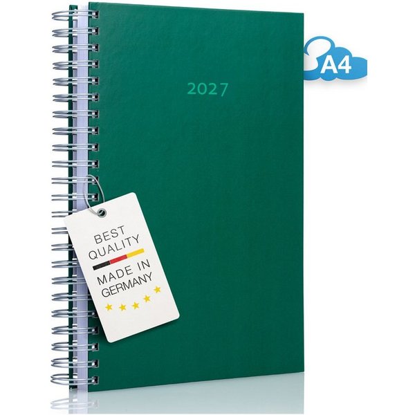 edition cumulus Terminkalender edition cumulus Der GROSSE DICKE Tageskalender 2027 DIN A4 1Tag=1Seite, 1 Tag pro Seite, DIN A4, FSC-Papier, Notizbereich, Made i