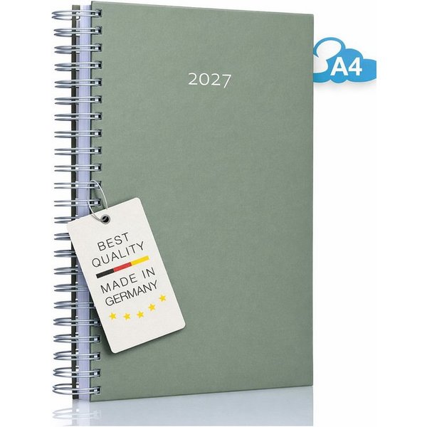 edition cumulus Terminkalender edition cumulus Der GROSSE DICKE Tageskalender 2027 DIN A4 1Tag=1Seite, 1 Tag pro Seite, DIN A4, FSC-Papier, Notizbereich, Made i