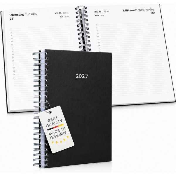 edition cumulus Terminkalender edition cumulus Der GROSSE DICKE Tageskalender 2027 DIN A4 1Tag=1Seite, 1 Tag pro Seite, DIN A4, FSC-Papier, Notizbereich, Made i