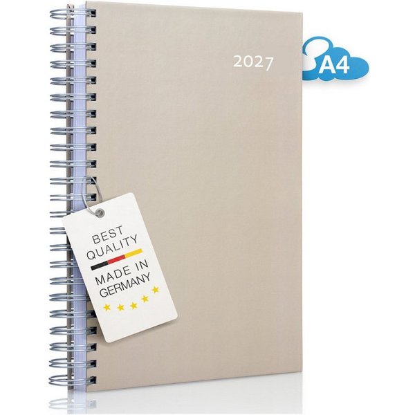 edition cumulus Terminkalender edition cumulus Der GROSSE DICKE Tageskalender 2027 DIN A4 1Tag=1Seite, 1 Tag pro Seite, DIN A4, FSC-Papier, Notizbereich, Made i