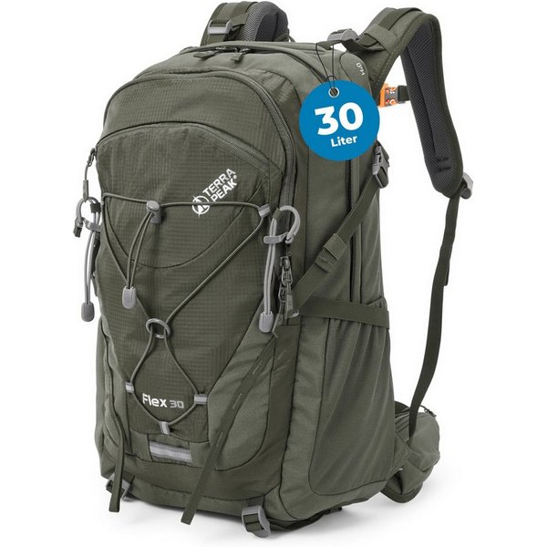 Terra Peak Wanderrucksack Flex 30, 30L mit YKK Reißverschluss Trekkingrucksack mit Hüftgurt