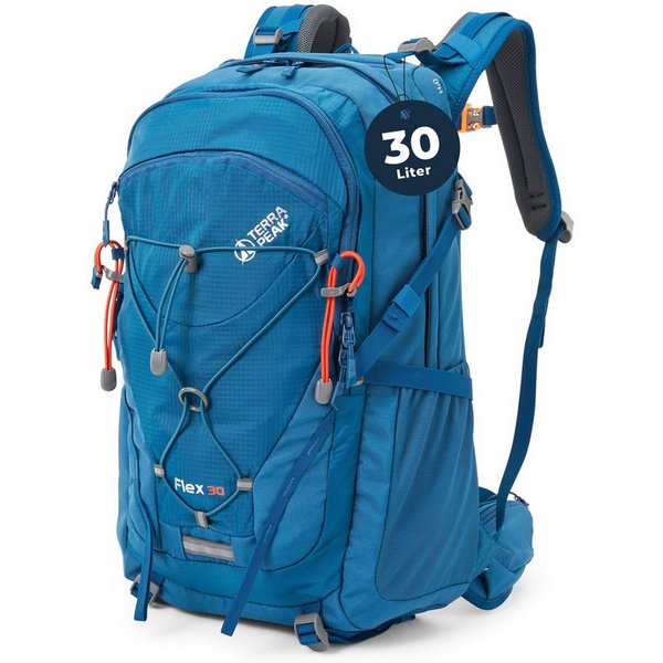 Terra Peak Wanderrucksack Flex 30, 30L mit YKK Reißverschluss Trekkingrucksack mit Hüftgurt