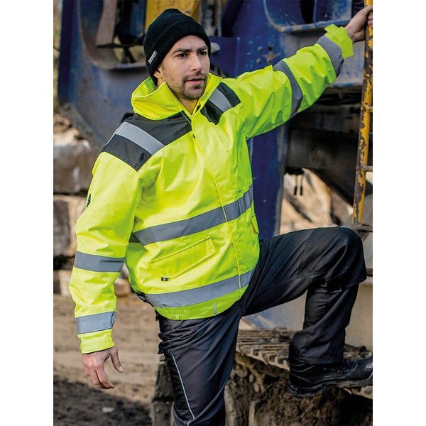 Terrax Workwear Arbeitsjacke 61158 Herren Warnschutzjacke Pilotenjacke wattiert mit Reflexstreifen