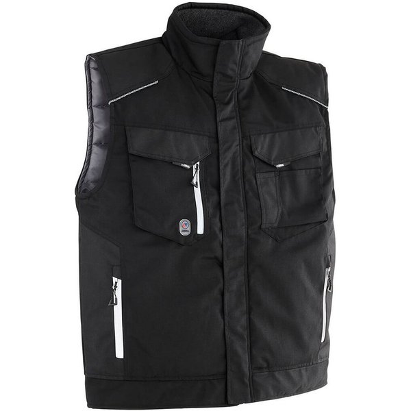 Terrax Workwear Arbeitsweste Wattierte Arbeitsweste Herren Weste für Handwerk und Arbeit Modern mit Stehkragen