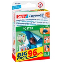 tesa Doppelseitige Selbstklebestrips 'Powerstrips' Poster Big Pack, 96 Stk.