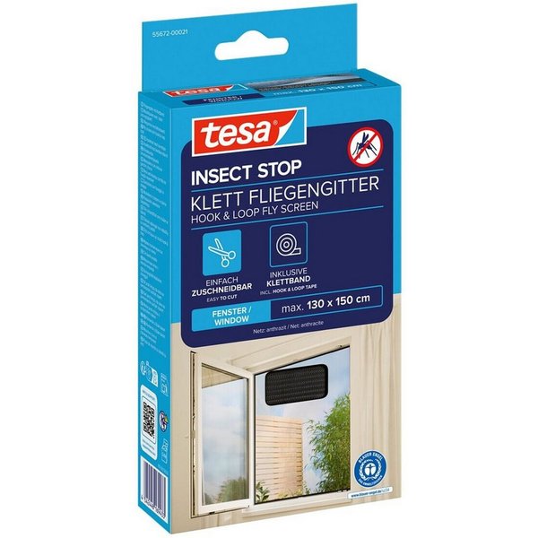 tesa Fliegengitter-Gewebe STANDARD 55672, 130/150 cm