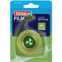 tesa Handabroller "EASY CUT" inkl. 1 Rolle, 33 m x 19 mm "CLEAR RECYCLED"