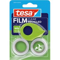 tesa Mini Abroller inkl. 2 Rollen 10 m x 19 mm "CLEAR RECYCLED"