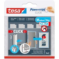 tesa Powerstrips "CLICK" 4 x 2 Slim M, bis 5 kg