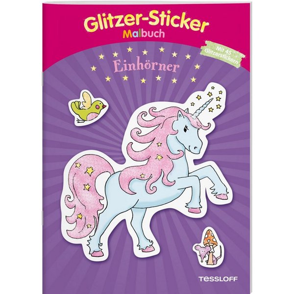 Glitzer-Sticker Malbuch. Einhörner / Silke Neubert