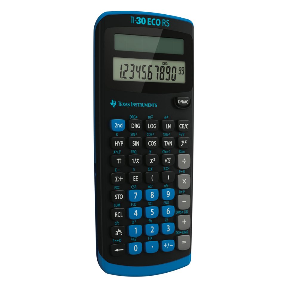 Texas Instruments Taschenrechner TI-30 ECO RS, Solar, Wissenschaft, Schule und Beruf – Bild 2 von 4