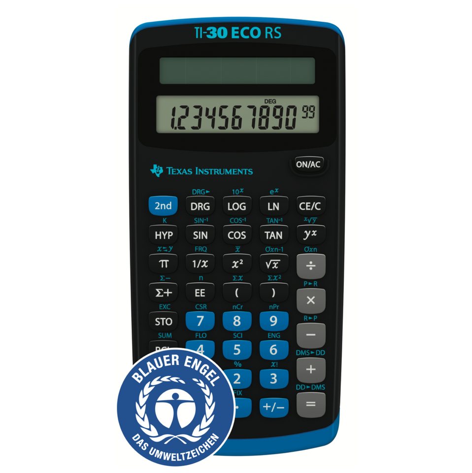 Texas Instruments Taschenrechner TI-30 ECO RS, Solar, Wissenschaft, Schule und Beruf – Bild 4 von 4