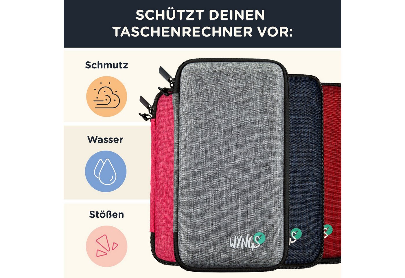 Texas Instruments Taschenrechner TI-30X Plus MathPrint inkl. WYNGS Schutztasche Pink – Bild 3 von 5