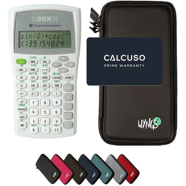 Texas Instruments Taschenrechner TI-30XIIB mit Schutztasche Schwarz - Wissenschaftlich, Batteriebetrieb