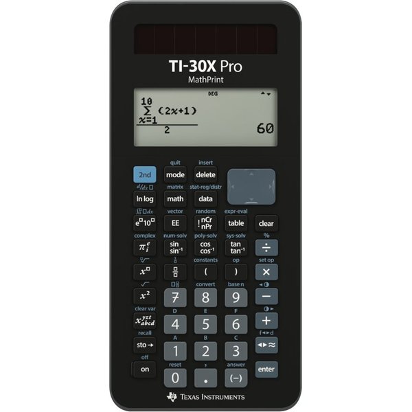 Texas Instruments Taschenrechner Wissenschaftlicher Schulrechner TI-30X Pro MathPrint™, (30XPROM/FC/6E6/A), Sekundarstufe I/II und Hochschule