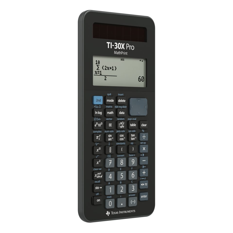 Texas Instruments Taschenrechner Wissenschaftlicher Schulrechner TI-30X Pro MathPrint™, (30XPROM/FC/6E6/A), Sekundarstufe I/II und Hochschule – Bild 2 von 4