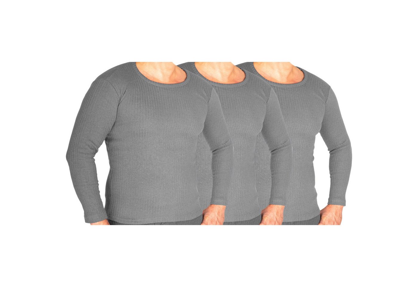 TEXEMP Thermounterhemd Herren Thermounterwäsche Unterwäsche 3 Stück Unterziehhemd Winter (3-St., 3er Pack) Premium Qualität: Atmungsaktiv, Feuchtigkeitsabführen – Bild 2 von 5