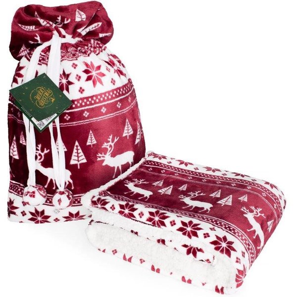 texpot Tagesdecke Kuscheldecke 150x200 als Geschenk im Sack Weihnachten