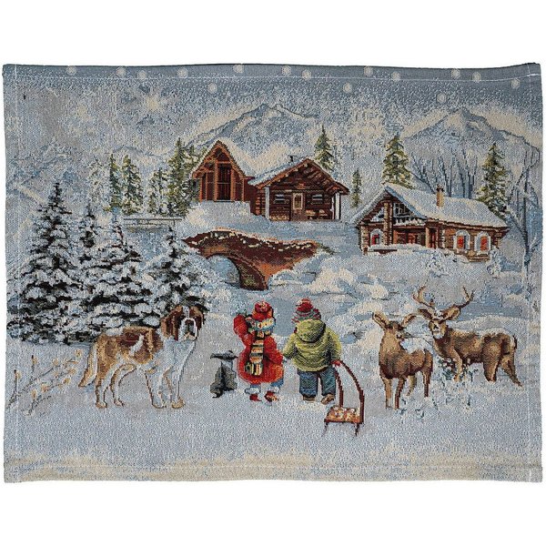 texpot Tischdecke mit Druck Weihnachtsdorf Advent Winterdekoration Weihnachten (1-tlg)
