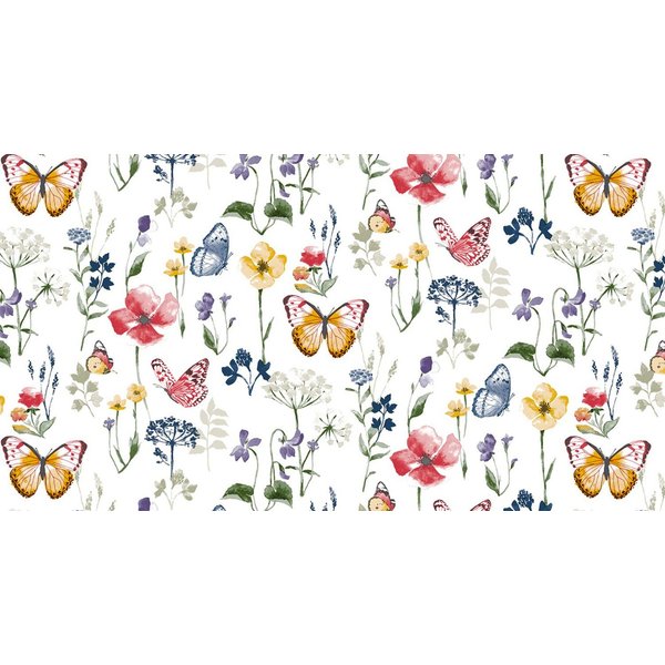 texpot Tischdecke Wachstuch Schmetterlinge Frühling Blumen abwischbar (1-tlg)