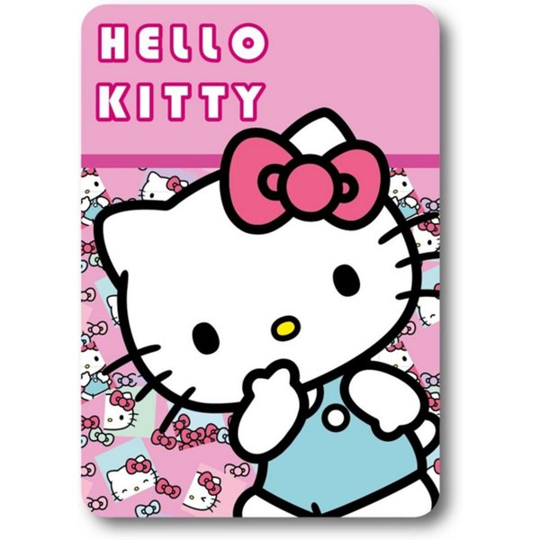 Wohndecke Hello Kitty Fleecedecke Kuscheldecke 100x140 Kinder Decke weich warm, Textiel Trade B.V.