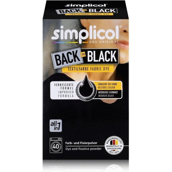 simplicol Textilfarbe Simplicol Textilfarbe Back to Black 400g - Erneuert die Farbe (1er Pac