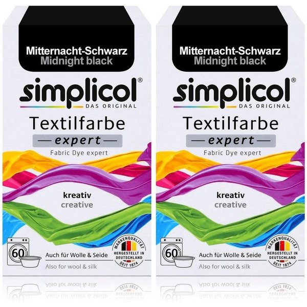 simplicol Textilfarbe Simplicol Textilfarbe expert Mitternacht-Schwarz 150g-Farbe zum Färben
