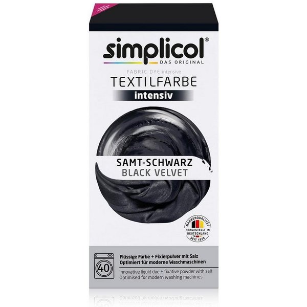 simplicol Textilfarbe Simplicol Textilfarbe intensiv Samt-Schwarz - Einfaches Färben (1er Pa