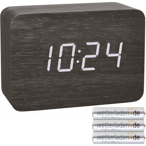 TFA Dostmann Funkwecker Design Funk-Wecker in Holz-Optik Clocco TFA 60.2549