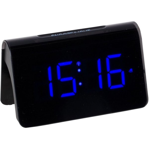 TFA Dostmann Funkwecker digitaler Wecker ICON TFA 60.2543, schwarz, mit LED Leuchtziffern