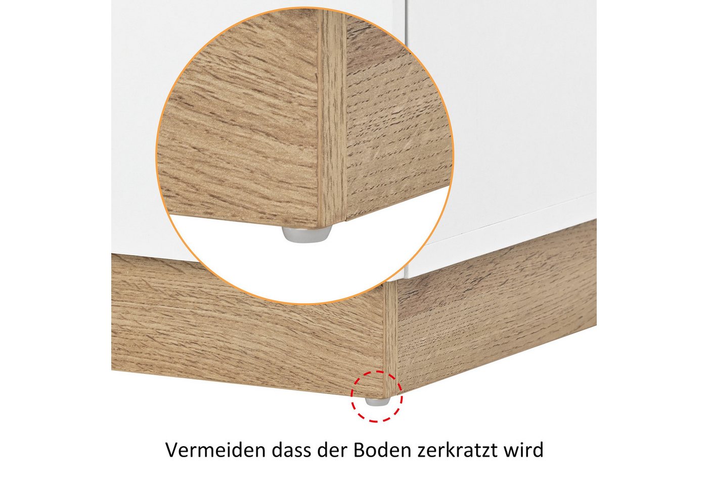 Thanaddo Nachttisch Nachttische, Nachtkommode mit Schubladen für Schlafzimmer – Bild 4 von 5