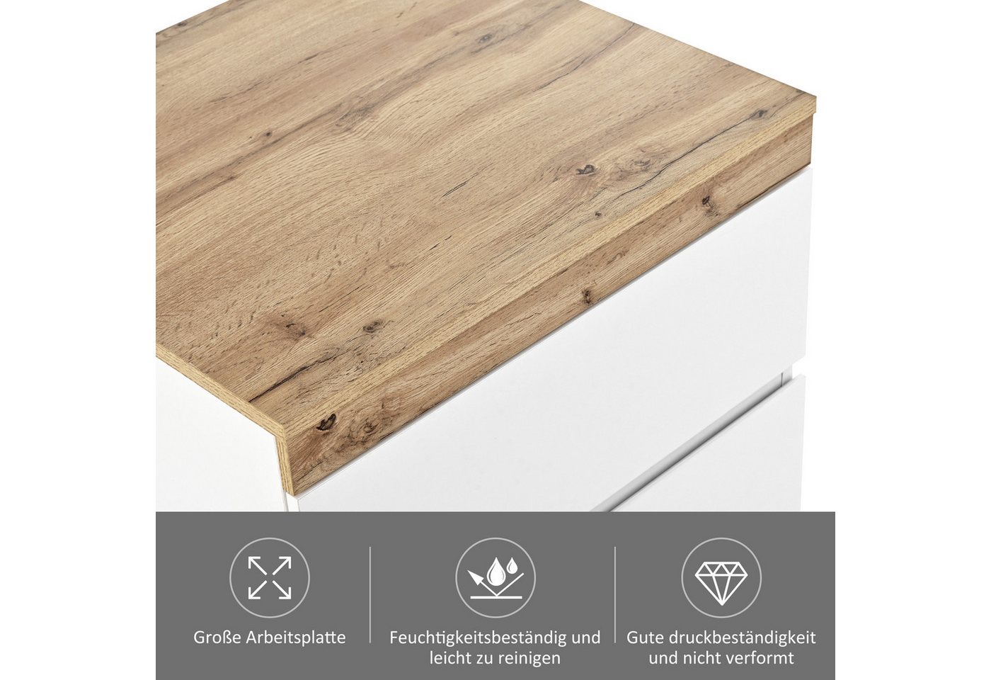 Thanaddo Nachttisch Nachttische, Nachtkommode mit Schubladen für Schlafzimmer – Bild 5 von 5