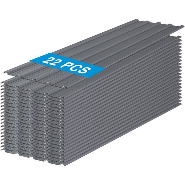 Thanaddo Trapezblech Trapezförmige, verzinkte Metalldachplatten (mit Schrauben)