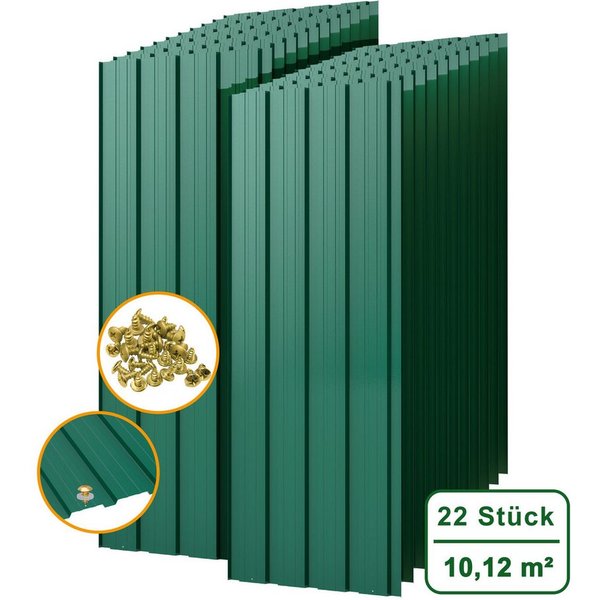 Thanaddo Trapezblech Trapezförmige, verzinkte Metalldachplatten (mit Schrauben)
