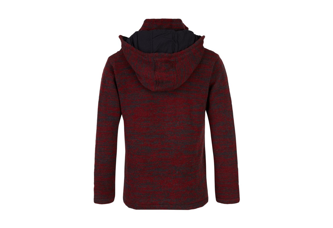 THC Natural Line Strickjacke THC Schafwollstrickjacke Baumwollfutter 855 rot (1 Stück, 1-tlg., 1 Stück) Strickjacke mit abnehmbarer Kapuze – Bild 3 von 5