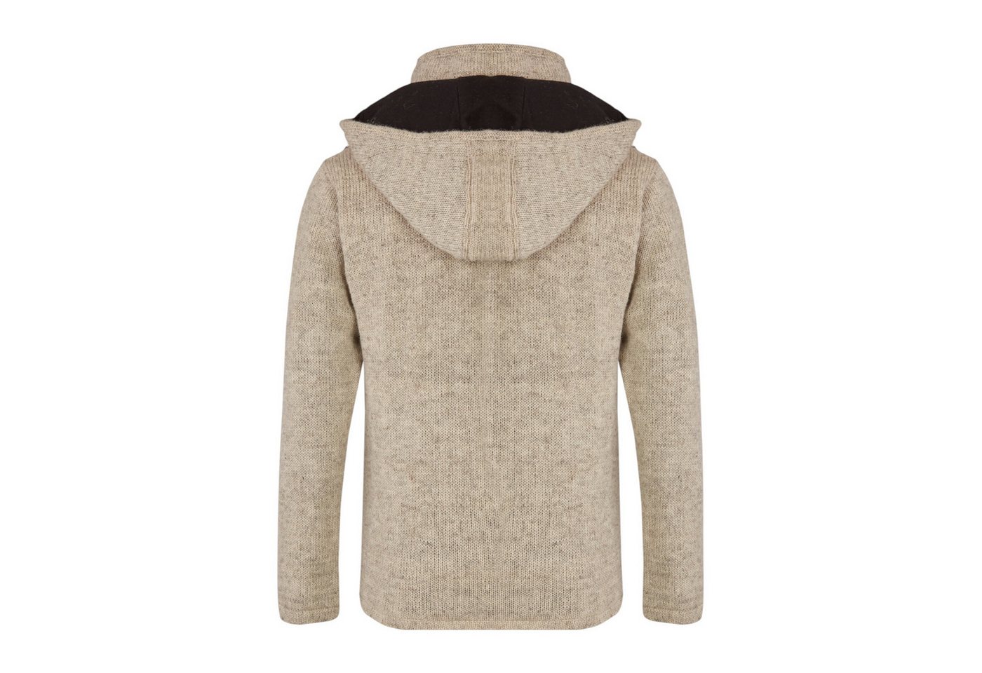 THC Natural Line Strickjacke THC Schafwollstrickjacke Baumwollfutter 853 weiß (1 Stück, 1-tlg., 1 Stück) Strickjacke mit abnehmbarer Kapuze – Bild 3 von 5