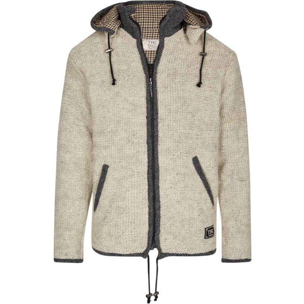 THC Natural Line Strickjacke THC Strickjacke 835 Baumwollfutter (1 Stück, 1-tlg., 1 Stück) 100% Schurwolle