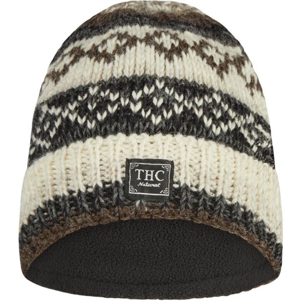 THC Natural Line Strickmütze THC Schafwoll Rollcap 888 (1 Stück, 1-St., 1 Stück) Innenfutter: Fleece